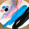 Korean Old Money Fabric Chiffon Flower Hair Clip Scarf Necklace Jewelry Set For Women view 4