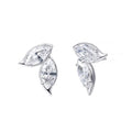 Marquise Zircon Leaf Stud Earrings For Women, Korean Commuter Versatile Fashion Jewelry view 3