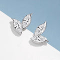 Marquise Zircon Leaf Stud Earrings For Women, Korean Commuter Versatile Fashion Jewelry view 5