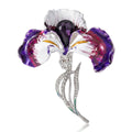 Alloy Enamel Butterfly Flower Brooch Elegant Lapel Pin For Women view 1