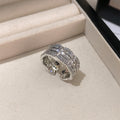 Minimalist Copper Zircon Lace Open Ring For Women Geometric Circle Light Luxury Index Finger Jewelry view 4