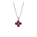 Copper Zircon Flower Teardrop Pendant Necklace Light Luxury Clavicle Choker For Women view 5