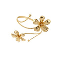 European Style Copper Pleated Butterfly Flower Starfish Arm Cuff Bangle For Women view 5