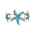 European American Style Iron Enamel Starfish Arm Cuff Bangle For Vacation Fashion Jewelry view 5