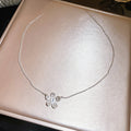Light Luxury Copper Zircon Flower Hollow Pendant Necklace, Elegant Sweet Clavicle Choker view 4