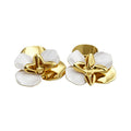 Alloy Enamel Flower Leaf Jewelry Set With Earrings Bracelet Necklace And Ring For Women view 5