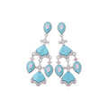 18K Gold Plated Acetate Waterdrop Fan Zircon Stud Earrings With Silver Posts Vintage Luxury view 5