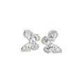 2024 Summer Light Luxury Gradient Crystal Butterfly Stud Earrings, Fresh Niche Design view 5