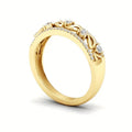 Minimalist Hollow Waterdrop Double Row Wax Set Zircon Ring For Women French Commuter Jewelry view 2