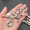 Alloy Metallic Large-Hole Bead Metal Beads for Jewelry and Craft Projects view 3