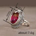 Sunset Glow Elegant Lolita Vintage Sweet European Light Luxury Ring For Women view 4