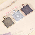 Square Cabochon Pendant Trays in Five Metal Finishes view 1