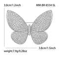 Alloy Micro Paved Zircon Butterfly Brooch Pin For Coats And Suits view 4