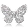 Alloy Micro Paved Zircon Butterfly Brooch Pin For Coats And Suits view 5