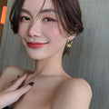 Copper Zircon Twisted Round Pendant Hoop Earrings For Women Vintage Modern Geometric Jewelry view 4