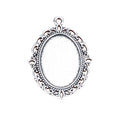 Ornate Oval Bezel Pendant Trays And Clear Glass Insert view 5