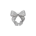 Copper Bow Hollow Open Ring For Women Korean Sweet Adjustable Index Finger Jewelry view 5