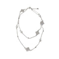 Light Luxury Alloy Rhinestone Flower Pearl Sweater Necklace For Women view 5