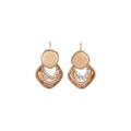 2026 New Cat Eye Stone And Zircon Rhombus Stud Earrings With Silver Pins Light Luxury Elegant Style view 5