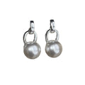 French Vintage Faux Pearl Geometric Clip-on Earrings for Women, Elegant Non-Pierced Ear Cuffs view 5