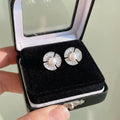 Elegant Zircon Flower Faux Pearl Clip-on Earrings For Women, Minimalist No-Piercing Ear Cuffs view 2