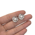 Elegant Zircon Flower Faux Pearl Clip-on Earrings For Women, Minimalist No-Piercing Ear Cuffs view 5