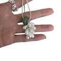 Korean Faux Pearl Grape Cluster Necklace With Natural Stone Accents Casual Geometric Design view 5