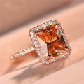 Square Geometric Ring For Women Light Luxury Urban Classic Minimal Fashion Finger Jewelry view 1