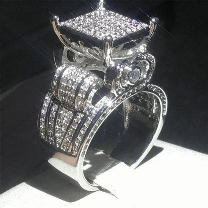 Luxury Designer Ring With Three Dimensional Inlay, Party Magazine Shoot Statement Jewelry