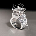 Luxury Designer Ring With Three Dimensional Inlay, Party Magazine Shoot Statement Jewelry view 4