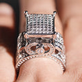Luxury Designer Ring With Three Dimensional Inlay, Party Magazine Shoot Statement Jewelry view 3