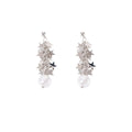 Elegant Silver Alloy Star Tassel Faux Pearl Pendant Drop Earrings with Luxury Fashion Ear Stud Earrings view 5