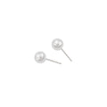 Elegant Round Pearl Stud Set With Silver Needle Posts, Minimal Card Packed Fashion Earrings view 5