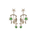 Alloy Starfish Fish Shell Palm Tree Stud Earrings With Enamel Drip Oil Vacation Style Design view 5