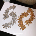 Euro American Style Alloy Oval Geometric Rhinestone Clip-on Earrings For Women view 4