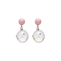Summer Soda Resin Polka Dot Crystal Bead Stud Earrings Minimalist Round Geometric Fresh Style view 5