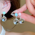 Summer Soda Resin Polka Dot Crystal Bead Stud Earrings Minimalist Round Geometric Fresh Style view 2