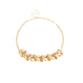 Vintage Gold Alloy Irregular Wrinkled Heart Drop Necklace Jewelry Set Luxury Women's Fashion Earrings view 5
