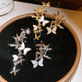 Asymmetric Butterfly Alloy Clip-on Earrings Korean Inspired Elegant Ear Cuffs For Women view 4