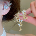 Asymmetric Butterfly Alloy Clip-on Earrings Korean Inspired Elegant Ear Cuffs For Women view 1