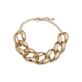 Glossy Acrylic Geometric Chain Choker Necklace, Sweet Cool Punk Statement Collarbone Jewelry view 5