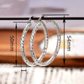Geometric Round Hoop Ear Cuff Earrings, Bold Statement Party Jewelry For Women view 4