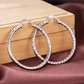 Geometric Round Hoop Ear Cuff Earrings, Bold Statement Party Jewelry For Women view 3