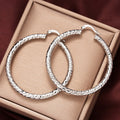 Geometric Round Hoop Ear Cuff Earrings, Bold Statement Party Jewelry For Women view 2