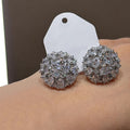 Luxury Round Zircon Stud Earrings Sparkling Design For Women Elegant Banquet Jewelry view 5