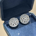 Luxury Round Zircon Stud Earrings Sparkling Design For Women Elegant Banquet Jewelry view 4
