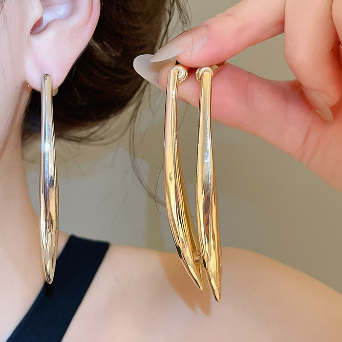 Minimalist Alloy Water Drop Stud Earrings With Silver Posts Small Fashion Ear Jewelry