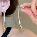 Minimalist Alloy Water Drop Stud Earrings With Silver Posts Small Fashion Ear Jewelry view 3