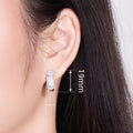 European Irregular Full Pave Zircon Hoop Earrings, Casual Luxury Daily Versatile Ear Jewelry view 4
