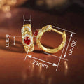 Japanese Korean Hollow Metal Hoop Earrings Simple Retro Fashion Niche Statement Ear Jewelry view 5
